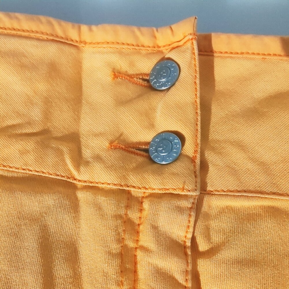 Oilily NWOT Orange Embroidered Floral Flowers Midi Skirt Wide Belt 38 EU 10-12US - Picture 5 of 10